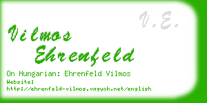 vilmos ehrenfeld business card